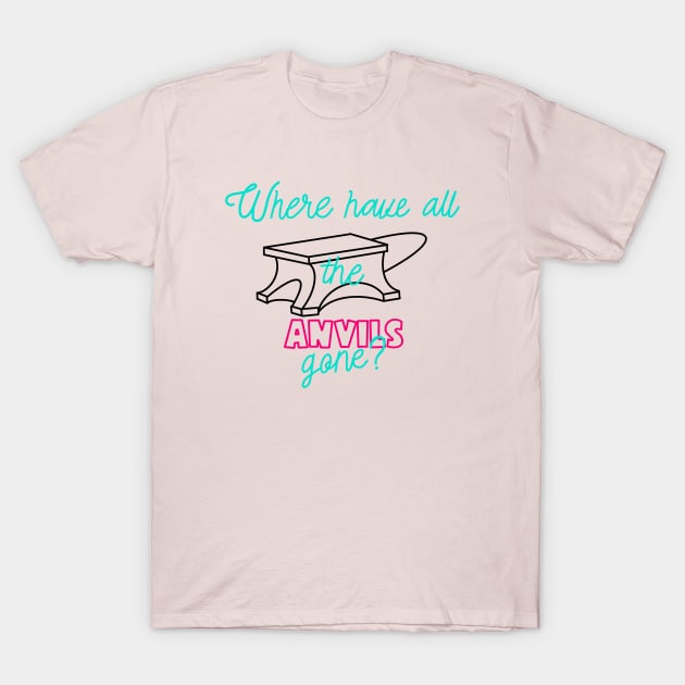 Where have the anvils gone? T-Shirt by CaffeinatedWhims